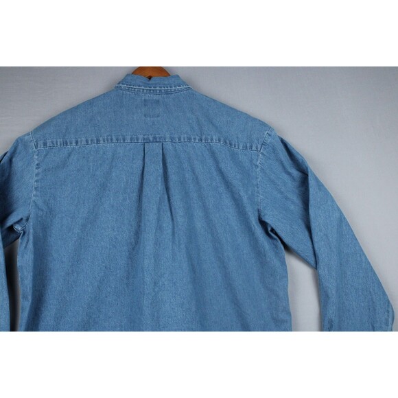 Dickies Shirt Mens XL Blue Denim 100% Cotton Button Up Workwear - Picture 14 of 16